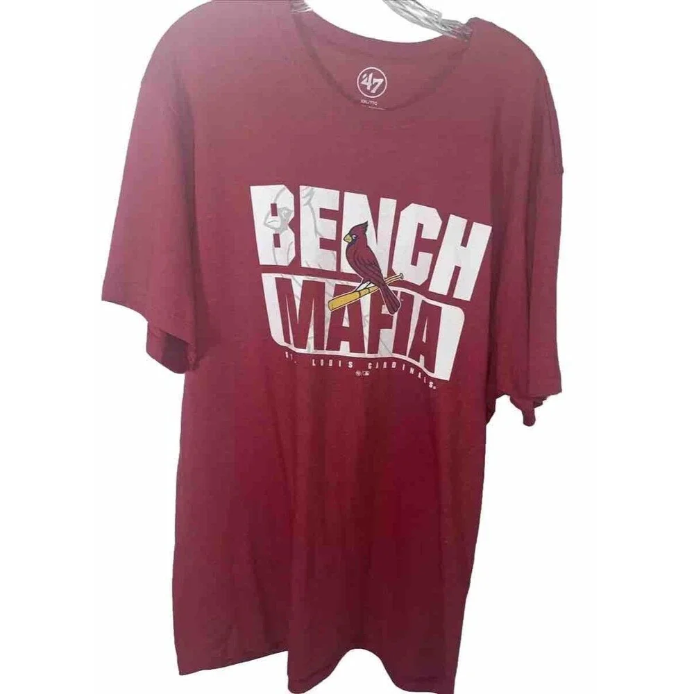 St. Louis Cardinals Bench Mafia Red T-shirt By ‘47 2XL Vintage-inspired